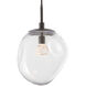 Nebula LED 10 inch Metallic Beige Silver Pendant Ceiling Light in Clear Geo Inner with Amber Aster Outer, 2700K LED
